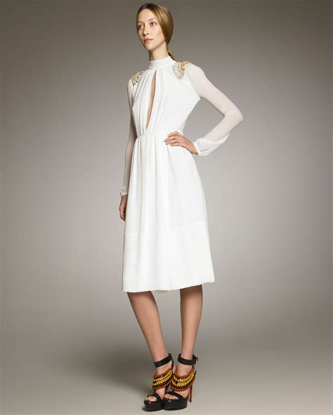 burberry dress white